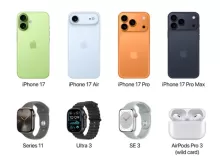 Все гаджеты Apple 2025: iPhone 17 Air, iPhone 17 Pro и iPhone 17 Pro Max, Apple Watch: Ultra 3, Series 11 и SE 3, AirPods Pro 3, HomePod mini 2, AirTag 2 и Apple TV 4K